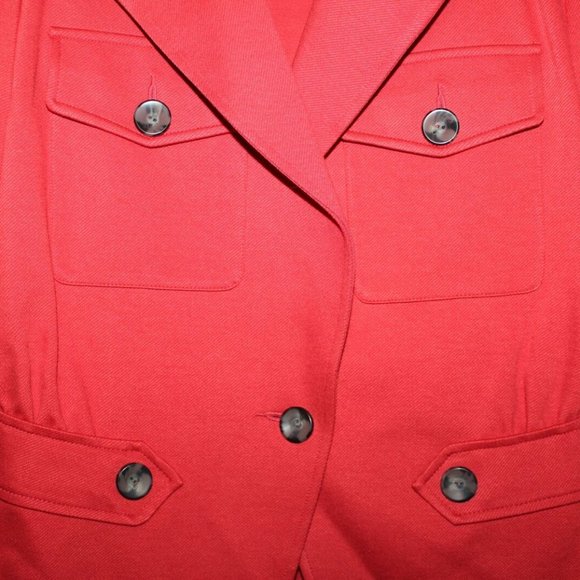 CAbi The Little Red Blazer Jacket Crimson HW9897 - Picture 4 of 10